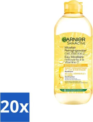Productafbeelding van Garnier - SkinActive - Micellair water - Vitamine C - Reinigingswater - 400 ml - Voordeelverpakking - 20 stuks