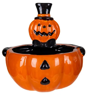 Produktbild von Vintage Halloween Kürbis Süßigkeiten Schale aus Keramik