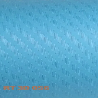 Produktbild von (5,91€/m²) Rapid Teck® 3D Carbon Folie Hellblau Autofolie 152 cm Breite Laufmeterware selbstklebende Folie mit Luftkanälen Auto Folie Carbonfolie