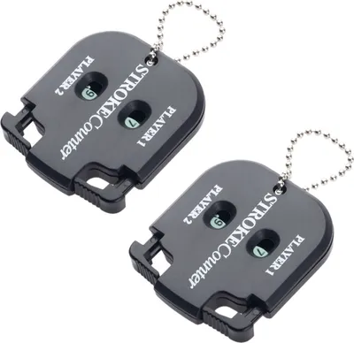 Produktbild von Mini-Golf-Punktezähler, Schlagzähler, Clicker mit Zifferblatt-Rückstellwerkzeug für Golfspiel, Punktezähler, tragbare Anzeigetafel für Outdoor-Sport für Putts, 2 Stück, schwarz