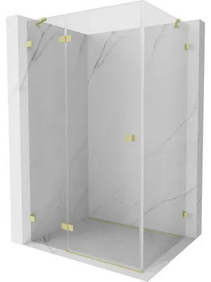 Obrázek produktu pro Mexen Lunar sprchový kout otevírací levý 100 x 80 cm, transparentní, zlatý kartáčovaný - 834-100-080-55-00-L