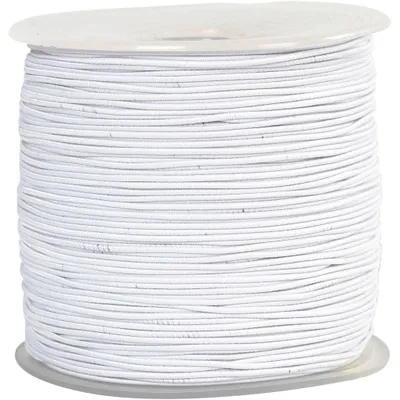 Produktbild von Elastische Schnur, Dicke 1 mm, Weiß, 250 m/ 1 Rolle [HOB-41034]
