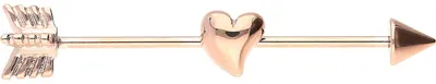 Produktbild von Zungenpiercing, Intim-Piercing Chirurgenstahl Industrial Ohrpiercing PFEIL + HERZ