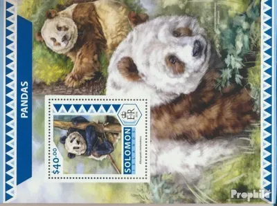 Produktbild von Briefmarken Salomoninseln 2016 Mi Block 585 (kompl. Ausg.) postfrisch Pandas