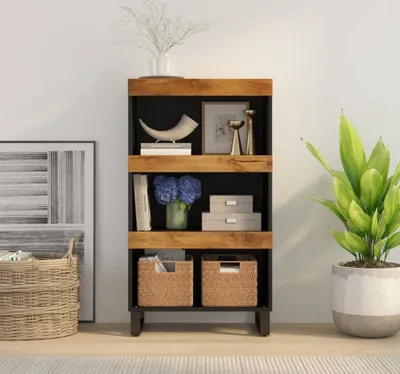 Produktbild von vidaXL Beistellschrank 60x33x107 cm Massivholz Mango