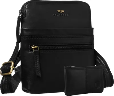 Produktbild von PTN 1901-TUM-0611 Schwarze Ledertasche