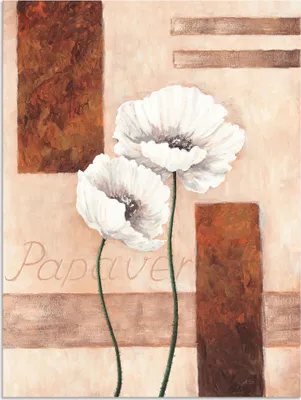 Produktbild von ARTland Wandbild Alu für Innen & Outdoor Papaver - Mohnblumen Größe: 60x80 cm
