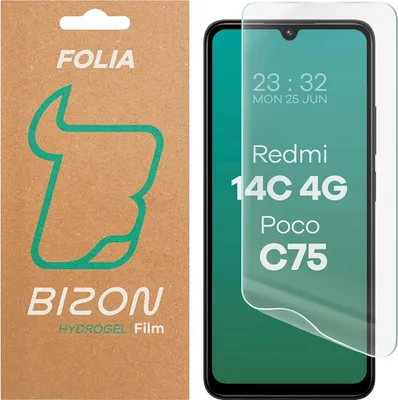 Produktbild von Hydrogel Folie für den Bildschirm für Xiaomi Redmi 14C 4G / POCO C75, Bizon Glass Hydrogel Front, 1 Stück