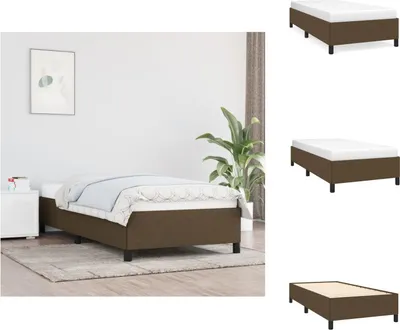 Obrázok produktu pre vidaXL Rám postele tmavohnedý 90x190 cm látka - Postele a rámy postelí