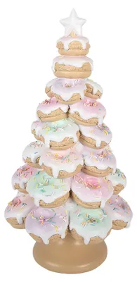 Obrázek produktu pro Dekorativní vánoční figurka Clayre & Eef, vánoční stromek, průměr 22 cm, výška 43 cm, hnědá barva, plast