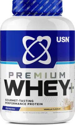 Produktbild von USN Molkenprotein Premium 2kg, vanilka
