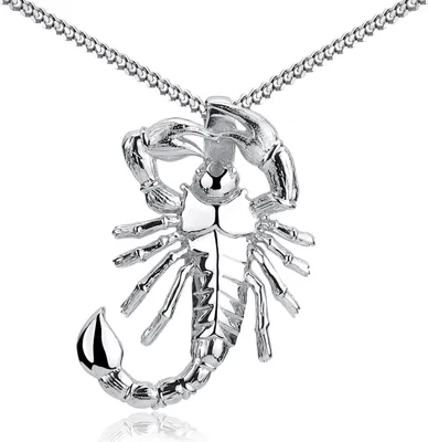 Produktbild von MATERIA Skorpion Anhänger für Herren Kette Sternzeichen Herrenschmuck aus 925 Sterling Silber rhodiniert KA-370