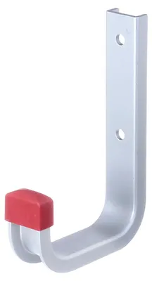 Zdjęcie produktu dla Alberts 856793 Hak ścienny, kątowy, aluminiowy, głębokość 80 mm, wysokość 120 mm, zestaw 10 szt