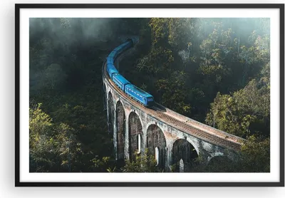 Produktbild von Gerahmtes Poster - Schwarzer Rahmen - Zug Hogwarts Express - 91,5x61 cm - Wand Bild - Wanddeko - Wandbilder - Kunstposter - Wandposter - Bilderrahmen - Bilder - Kunstdruck - P2BAA91x61-5132