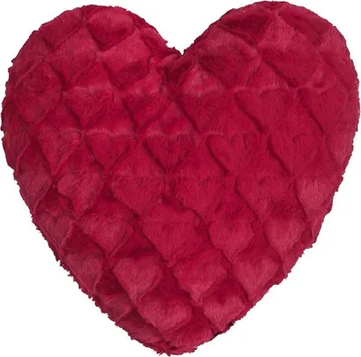 Produktbild von MAGMA Heimtex - Kissen FLUFFY HEARTS - 40 x 35 cm - Rot - Polyester