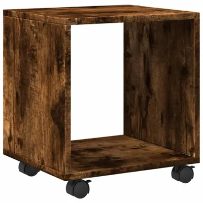 Productafbeelding van vidaXL Rollende opbergkast, gerookt eikenfineer, 37x33x42,5 cm, houtvezelplaat