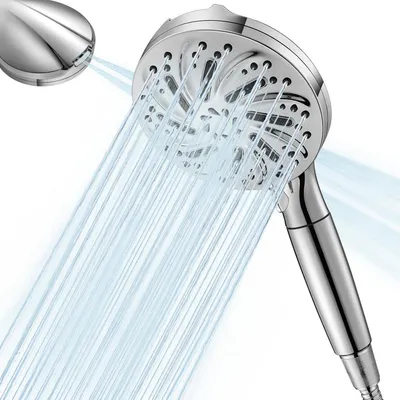Immagine prodotto di Doccia con filtro a 15 strati, 10 tipi di getto, risparmio idrico, alta pressione, materiale ABS cromato