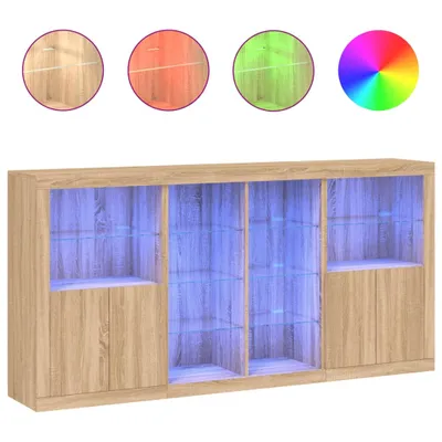 Immagine prodotto di Credenza con Luci LED Rovere Sonoma 202x37x100 cm