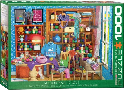 Produktbild von 1000 Teile Puzzle Das fabelhafte Strickzimmer