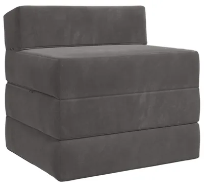 Produktbild von vidaXL Klappsofa Bett Dunkelgrau 200 x 70 x 15 cm Samt