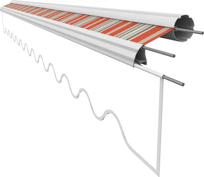 Produktbild von VANA Markisenstoff für 3 x 2,5 m Markisen ohne Volant Markisentuch fertig genäht Maß Bespannung 2,82 x 2,5 m Design SPD031