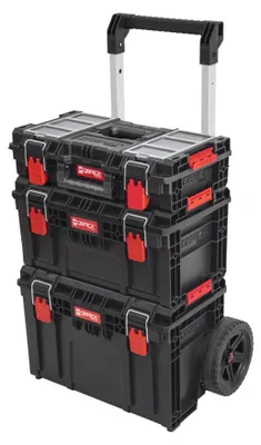 Zdjęcie produktu dla Qbrick System PRIME SET 1 PRIME Cart Trolley sztaplowany + PRIME Toolbox 250 Vario + PRIME Toolbox 150 Vario sztaplowany IP66