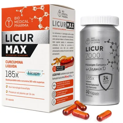 Immagine prodotto di Curcumina Pura 30 Capsule - Integratore Curcuma e Curcumina Alto Dosaggio