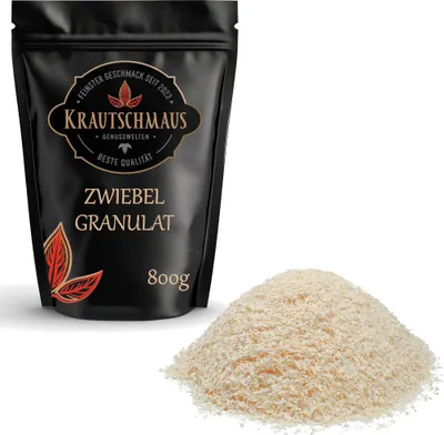 Produktbild von 800g Zwiebelgranulat grob 800g von Krautschmaus, schonend getrocknet, voller Geschmack