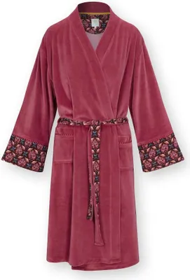 Produktbild von PIP STUDIO Damen Morgenmantel Naomi Kimono Velvet Solid