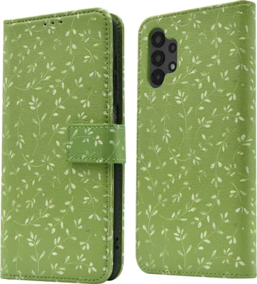 Image de imoshion Bibliothèque design pour le Samsung Galaxy A13 (4G) - Fleurs vertes
