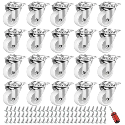 Obrázek produktu pro Otočné kolečka pro nábytek – průměr 40 mm, 20 kusů