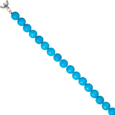 Produktbild von JOBO Collier Edelsteinkette aus türkis farbenem Magnesith 45 cm Halskette Kette