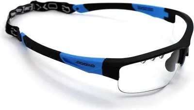 Image de Lunettes de protection pour unihockey junior-senior, noir et bleu, es IFF