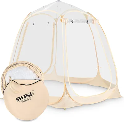 Productafbeelding van Paviljoen, tuinpaviljoen, pop-up paviljoen, iglo-tuintent, evenemententent, feesttent, winterhuis, kas, plantenbeschermingstent - 10 voet - 300 cm, crème