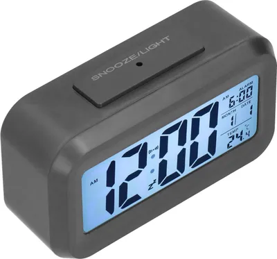 Image de Réveil numérique LED grand écran veilleuse électronique fonction snooze réveil pour chambre à coucher bureau maisonnoir