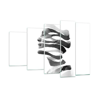Produktbild von Bilder auf glas - 5 Teile - Frau Surrealismus Monochrom - 150x100cm - Glasbilder - Wandbilder - Bilder - Wanddekoration aus Glas - Glas Bilder - Wandbild auf Glas - GEG150x100-4430