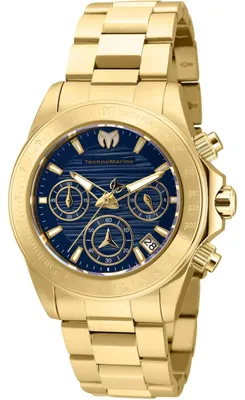 Obrázok produktu pre TechnoMarine Manta TM-219015 Dámske Hodinky - Quartz Hnací Mechanizmus - Nerezová Oceľ s Modrým Ciferníkom - 38 mm