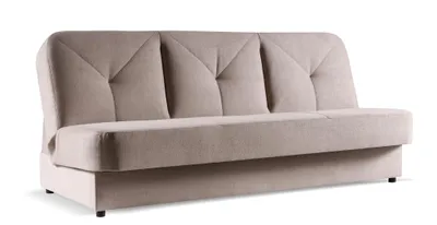 Produktbild von NARDO Schlafsofa Beige 199 x 91 x 91 cm – Sofa mit Schlaffunktion, Liegefläche 198 x 118 cm, modernes 3-Sitzer Couchsofa