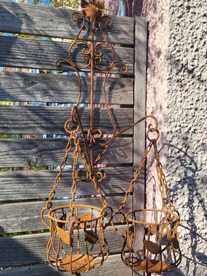 Productafbeelding van Edelrost wandhouder met twee ophangkorgen