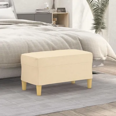Image de The Living Store Banc Crème 70x35x41 cm Tissu