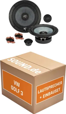 Produktbild von Lautsprecher Boxen Einbaupaket Armaturenbrett Hifonics ZS6.2E passend für VW Golf 3 Kompakt + 4/5 türig | 2x Tief-Mitteltöner 2x Hochtöner