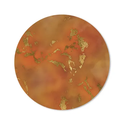 Produktbild von MuchoWow® Mauspad Mousepad Marmor - Gold - Orange 40x40 cm - Mousepads - Maus Mat - Pad - Mausunterlage - Schreibtisch Accessoires