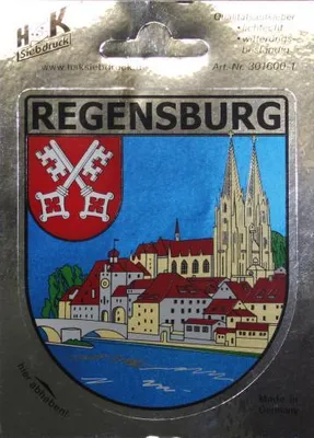 Produktbild von PVC-Aufkleber - Regensburg Panorama - 301600/1 - Gr. ca. 6,5 x 8 cm