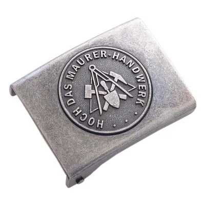 Produktbild von Koppelschloss Maurer Handwerk und Zunft – vintage - eisengrau - für 4,5 cm breite Koppelgürtel