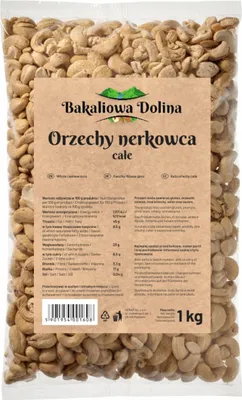 Obrázek produktu pro Kešu ořechy 1 KG - celá jádra - nesolené - zdroj bílkovin - bez přídatných látek - přírodní
