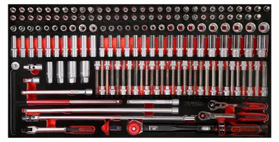 Image de KS TOOLS Jeu de clés à douilles 3/8" en mousse 165 pièces - 813.0165