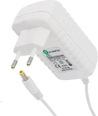 Productafbeelding van 12V/1.5A netvoeding, wit, horizontale adapter