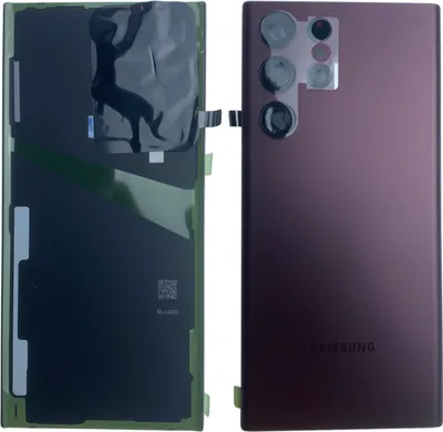 Immagine prodotto di Coperchio batteria Coperchio posteriore Coperchio vano batteria per Samsung Galaxy S22 Ultra GH82-27457B Borgogna / Rosso vino