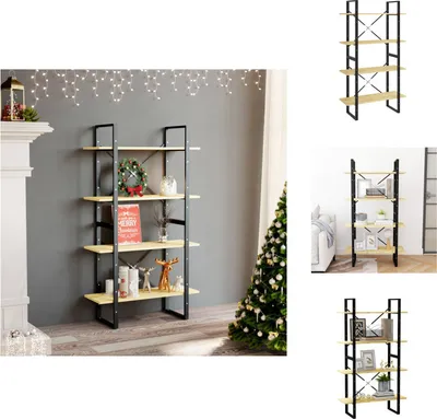 Produktbild von vidaXL Bücherregal 4 Fächer 80x30x140 cm Massivholz Kiefer -  Bücherregale & Bücherschränke