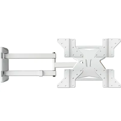 A white TV wall mount is shown against a white background.